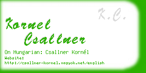 kornel csallner business card