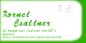kornel csallner business card